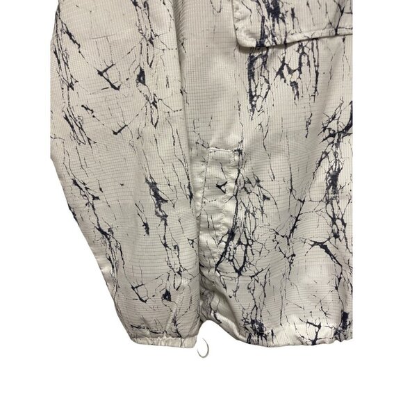 Forever 21 Lightweight Hooded Windbreaker Jacket Marble Print Men's Size Small - Picture 5 of 11